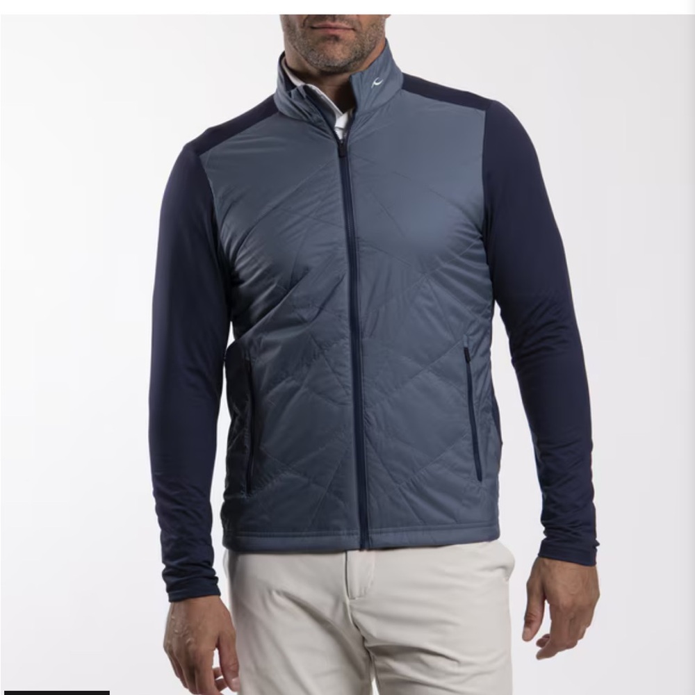 KJUS Mens Blue/Green Retention Jacket MEDIUM
